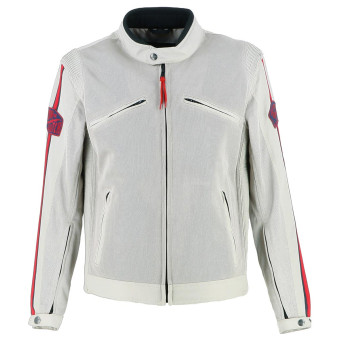 Blouson Moto Von Dutch Fast Air Mesh Silver Red Blue