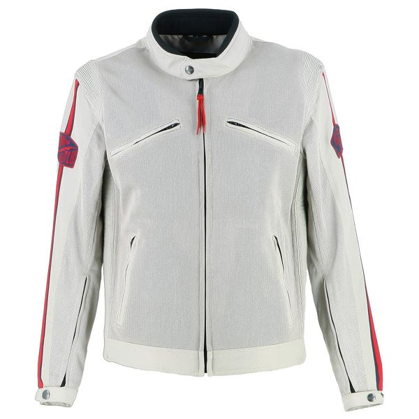 Blouson Moto Von Dutch Fast Air Mesh Silver Red Blue