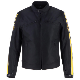 Blouson Moto Von Dutch Fast Black Yellow Beige