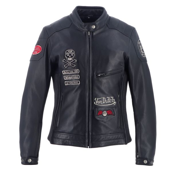 Blouson Moto Von Dutch Pretty Leather Soft Noir