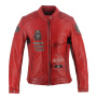 Blouson Moto Von Dutch Pretty Leather Soft Rouge