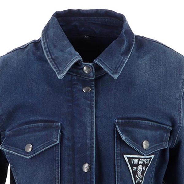 Von Dutch Pussycat Coton Denim Blue Dirty