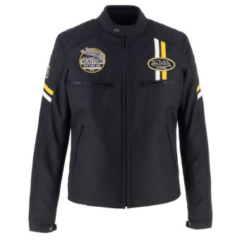 Blouson Moto Von Dutch Race Now Black White Yellow