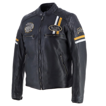 Von Dutch Race Now Leather Black White Yellow
