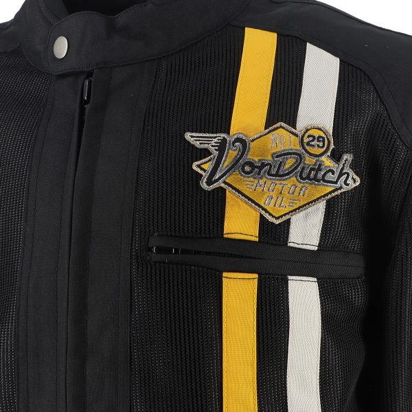 Von Dutch Speed Racer Air T-Mesh Noir Blanc Jaune