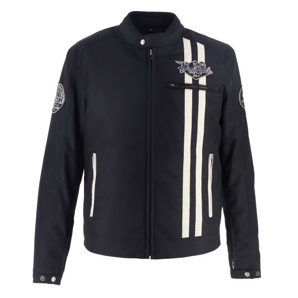 Blouson Moto Von Dutch Speed Racer Tech Noir Beige