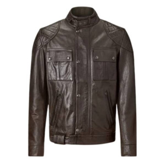 Blouson Moto Belstaff Brooklands Leather Black Brown Blouson Moto Belstaff Brooklands Leather Black Brown