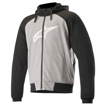 Blouson Moto Alpinestars Chrome Sport Hoodie Melange Gray Black Blouson Moto Alpinestars Chrome Sport Hoodie Melange Gray Black