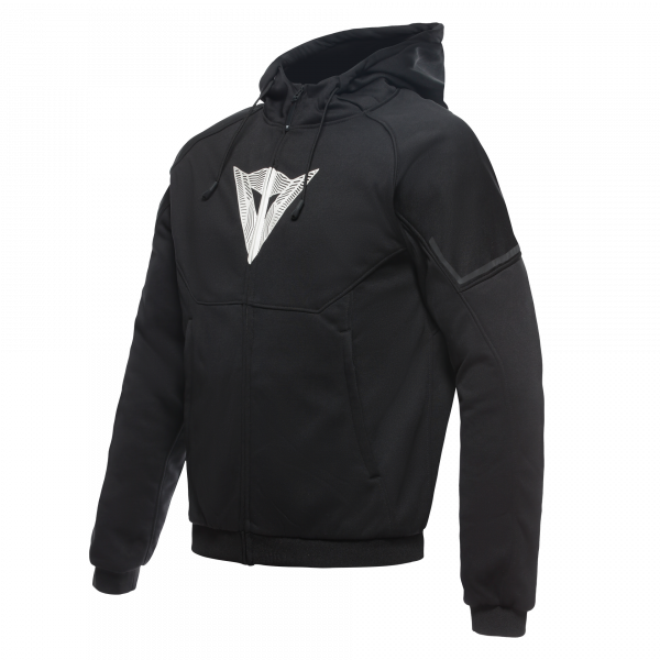 Blouson Moto Dainese Daemon-X Safety Hoodie Black Black White Blouson Moto Dainese Daemon-X Safety Hoodie Black Black White
