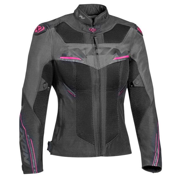 Blouson Moto Ixon Draco Lady Black Anthracite Fuschia Blouson Moto Ixon Draco Lady Black Anthracite Fuschia