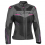 Blouson Moto Ixon Draco Lady Black Anthracite Fuschia