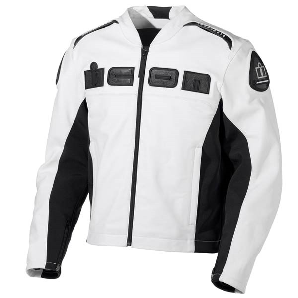 Blouson Moto ICON Accelerant Jacket White