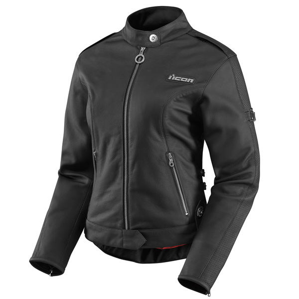Blouson Moto ICON Hella Leather Jacket Black