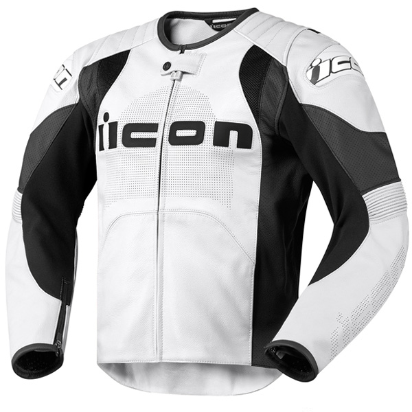 Blouson Moto ICON Overlord Prime White