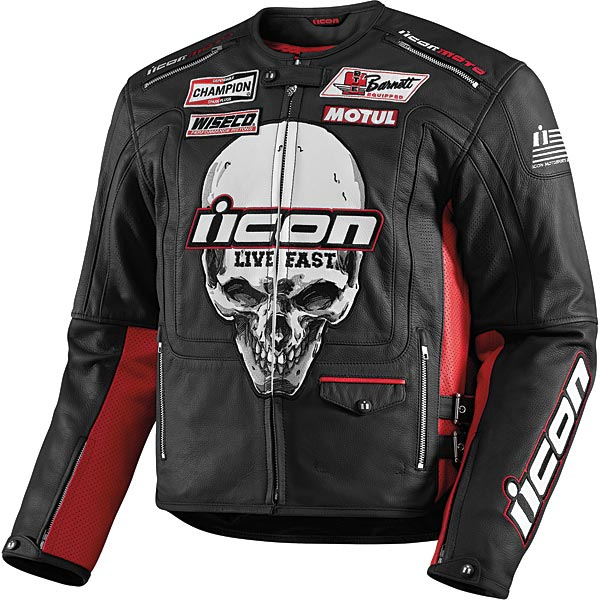 Blouson Moto ICON Victory Death Or Glory Slayer Black