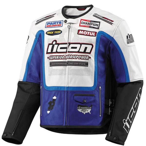 Blouson Moto ICON Victory Hero Blue