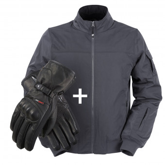 Blouson Moto Furygan Malcom Ardoise + Land D3O Evo Noir Blouson Moto Furygan Malcom Ardoise + Land D3O Evo Noir