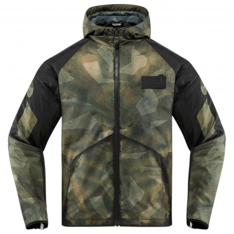 Blouson Moto ICON Merc Battlescar Military Green Black Blouson Moto ICON Merc Battlescar Military Green Black