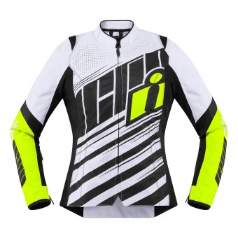 Blouson Moto ICON Overlord SB2 Women Hi Viz Jaune