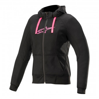 Blouson Moto Alpinestars Stella Chrome Sport Hoodie Black Fuchsia
