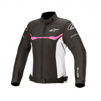 Blouson Moto Alpinestars Stella T-SPS Waterproof Black White Fuchsia