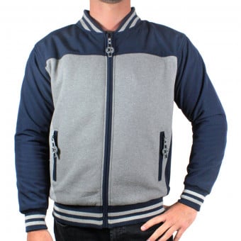 Blouson Moto HARISSON Teddy Bear Blue Grey