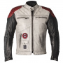 Blouson Moto Helstons Tracker Leather White Black Red