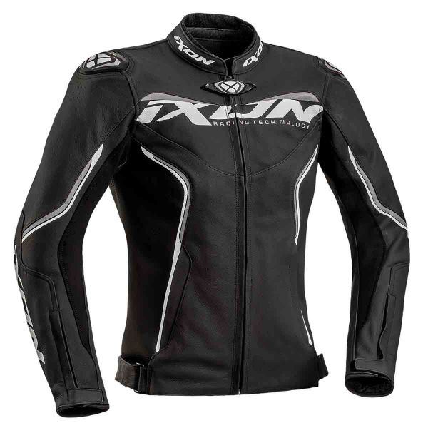 Blouson Moto Ixon Trinity Noir Blanc Gris
