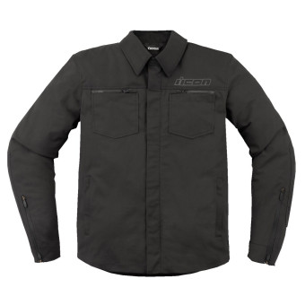 Blouson Moto ICON Upstate Canvas Black Blouson Moto ICON Upstate Canvas Black