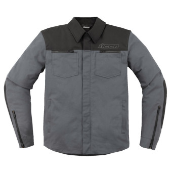 Blouson Moto ICON Upstate Canvas Grey Blouson Moto ICON Upstate Canvas Grey