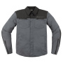 Blouson Moto ICON Upstate Canvas Grey
