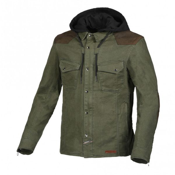 Blouson Moto Macna Inland Green Brown