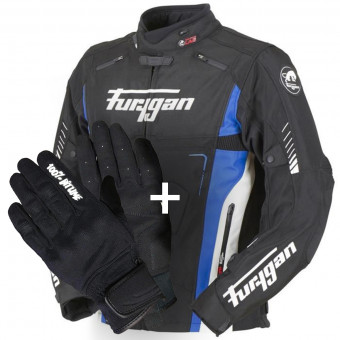 Blouson Moto Furygan Vortex Black Blue White + Jet Evo II 100% Bitume Blouson Moto Furygan Vortex Black Blue White + Jet Evo II 100% Bitume