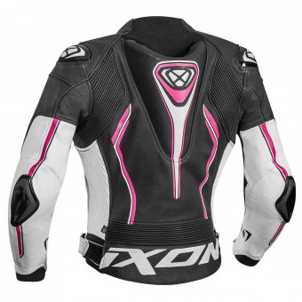 Ixon Vortex Lady Jacket Noir Blanc Fuchsia