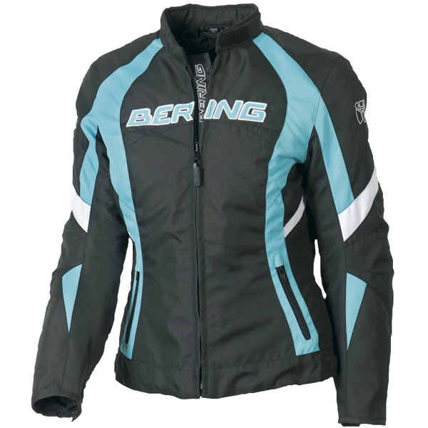 Blouson Moto Bering Lady Douchka Noir Bleu Blanc