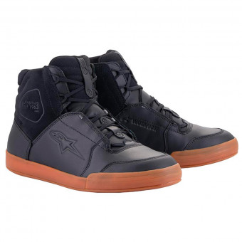 Baskets Moto Alpinestars Chrome Waterproof Black Black Gum Baskets Moto Alpinestars Chrome Waterproof Black Black Gum