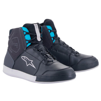 Baskets Moto Alpinestars Chrome Women Drystar Black Asphalt Turquoise Baskets Moto Alpinestars Chrome Women Drystar Black Asphalt Turquoise