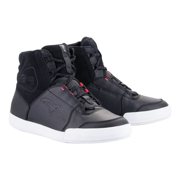 Baskets Moto Alpinestars Chrome Women Drystar Black White Diva Pink