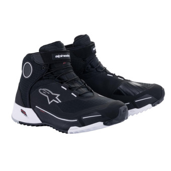 Baskets Moto Alpinestars CR-X Drystar Black White Baskets Moto Alpinestars CR-X Drystar Black White