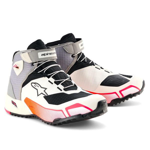 Baskets Moto Alpinestars CR-X Women Drystar White Mid Gray Black Diva Pink