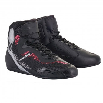 Baskets Moto Alpinestars Faster 3 Rideknit Black Silver Bright Red Baskets Moto Alpinestars Faster 3 Rideknit Black Silver Bright Red