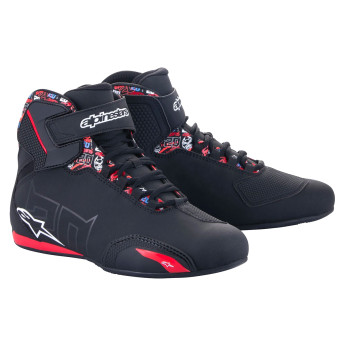 Baskets Moto Alpinestars FQ20 Sektor Black Bright Red Baskets Moto Alpinestars FQ20 Sektor Black Bright Red
