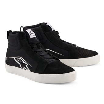 Baskets Moto Alpinestars Ride-63 Canvas Black White