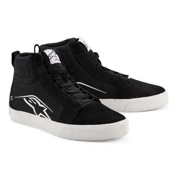 Baskets Moto Alpinestars Ride-63 Canvas Black White