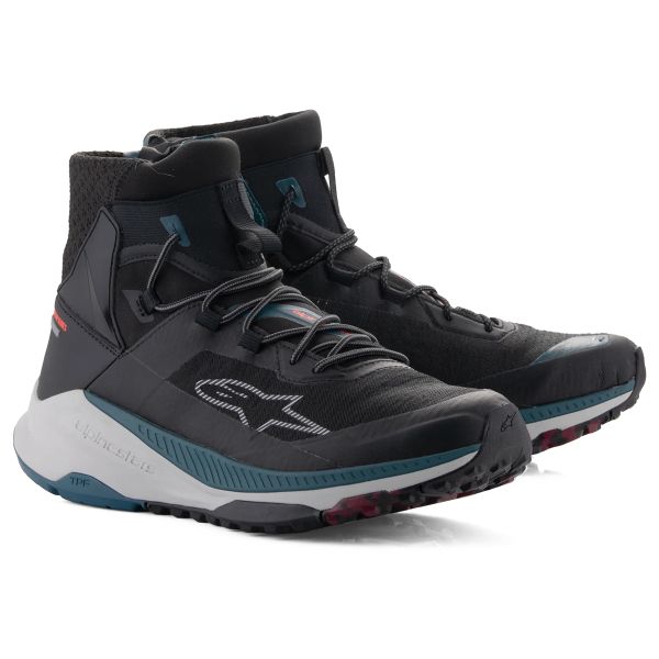 Baskets Moto Alpinestars Speedforce XR Black Petrol Green Gray