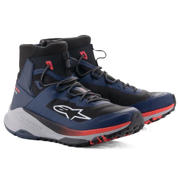 Baskets Moto Alpinestars Speedforce XR Blue Black Red Fluo Gray
