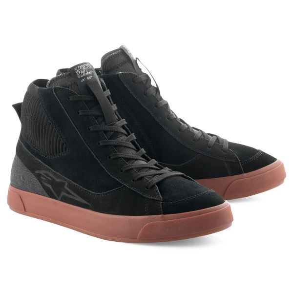 Baskets Moto Alpinestars Stated Black Gum Baskets Moto Alpinestars Stated Black Gum