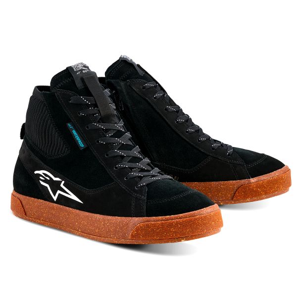 Baskets Moto Alpinestars Stated Waterproof Black Gum White