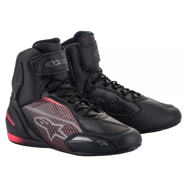 Baskets Moto Alpinestars Stella Faster 3 Black Gun Metal Diva Pink