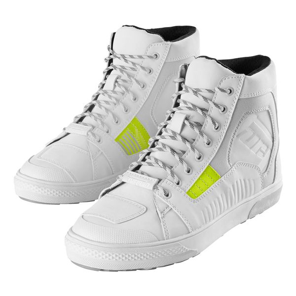 Baskets Moto Furygan Sacramento D3O White Grey Yellow Fluo Baskets Moto Furygan Sacramento D3O White Grey Yellow Fluo